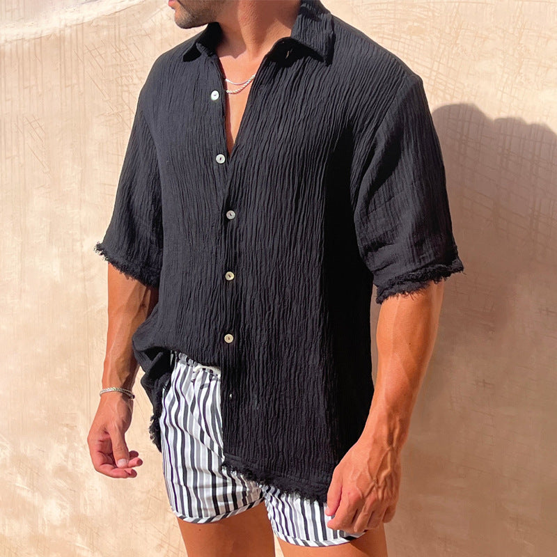 Men's Cotton-Linen Blend Shirt – Relaxed and Breathable Fit