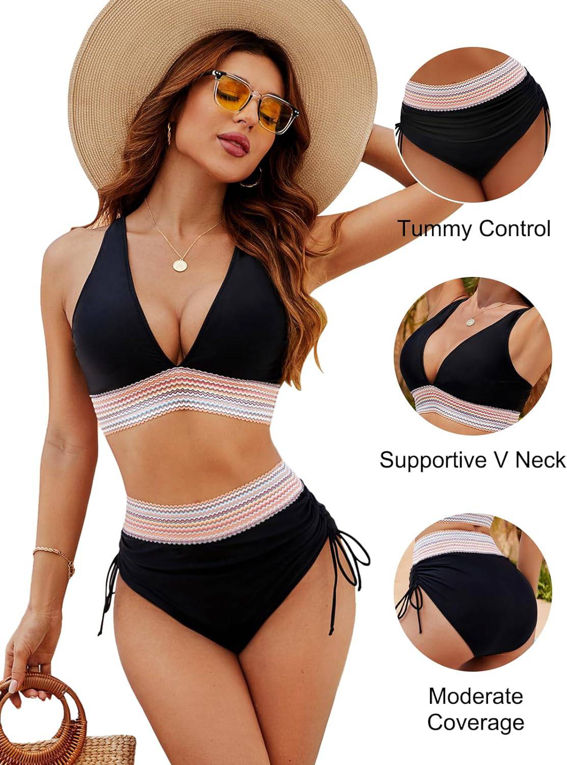 Women's High-Waisted Bikini – Sculpting Contour Fit