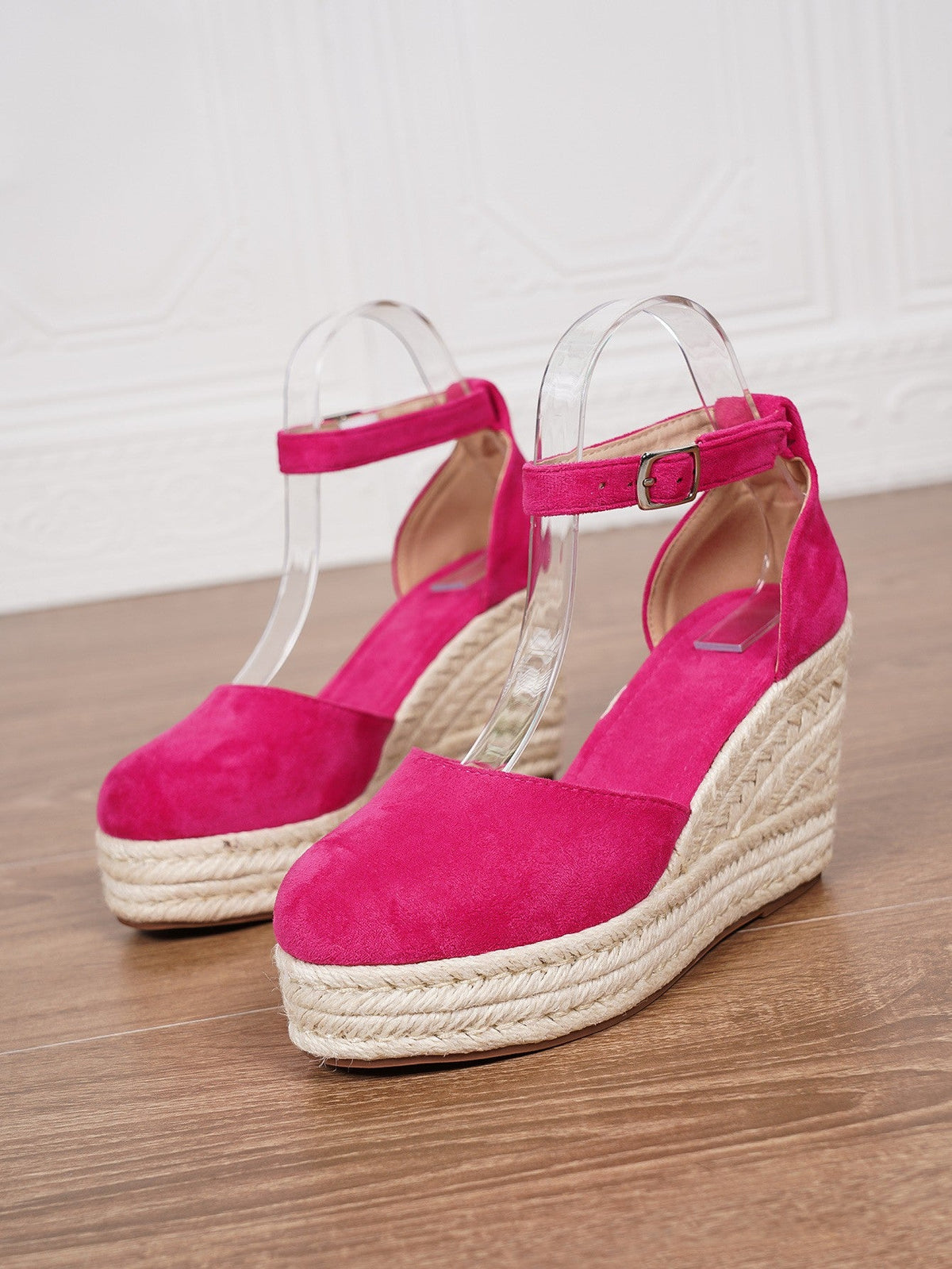 Women's Platform Suede Sandals – Ankle strap