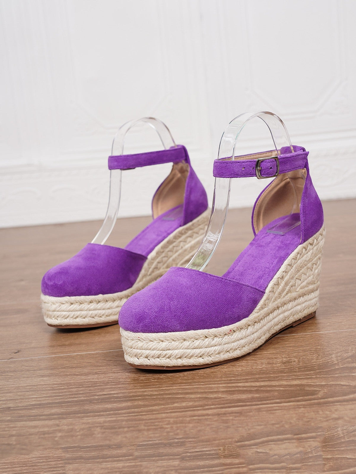 Women's Platform Suede Sandals – Ankle strap