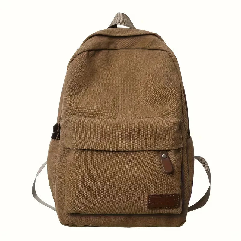 Men's Canvas Backpack – Front Pocket and Adjustable Straps