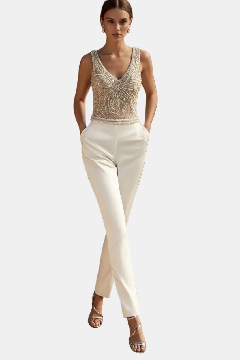 Strapless Women's Tube Jumpsuit – Structured Sleeveless Fit