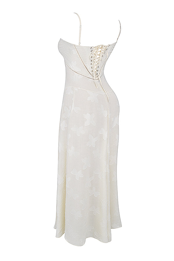Women's strappy maxi dress – Fitted cut with flared hem