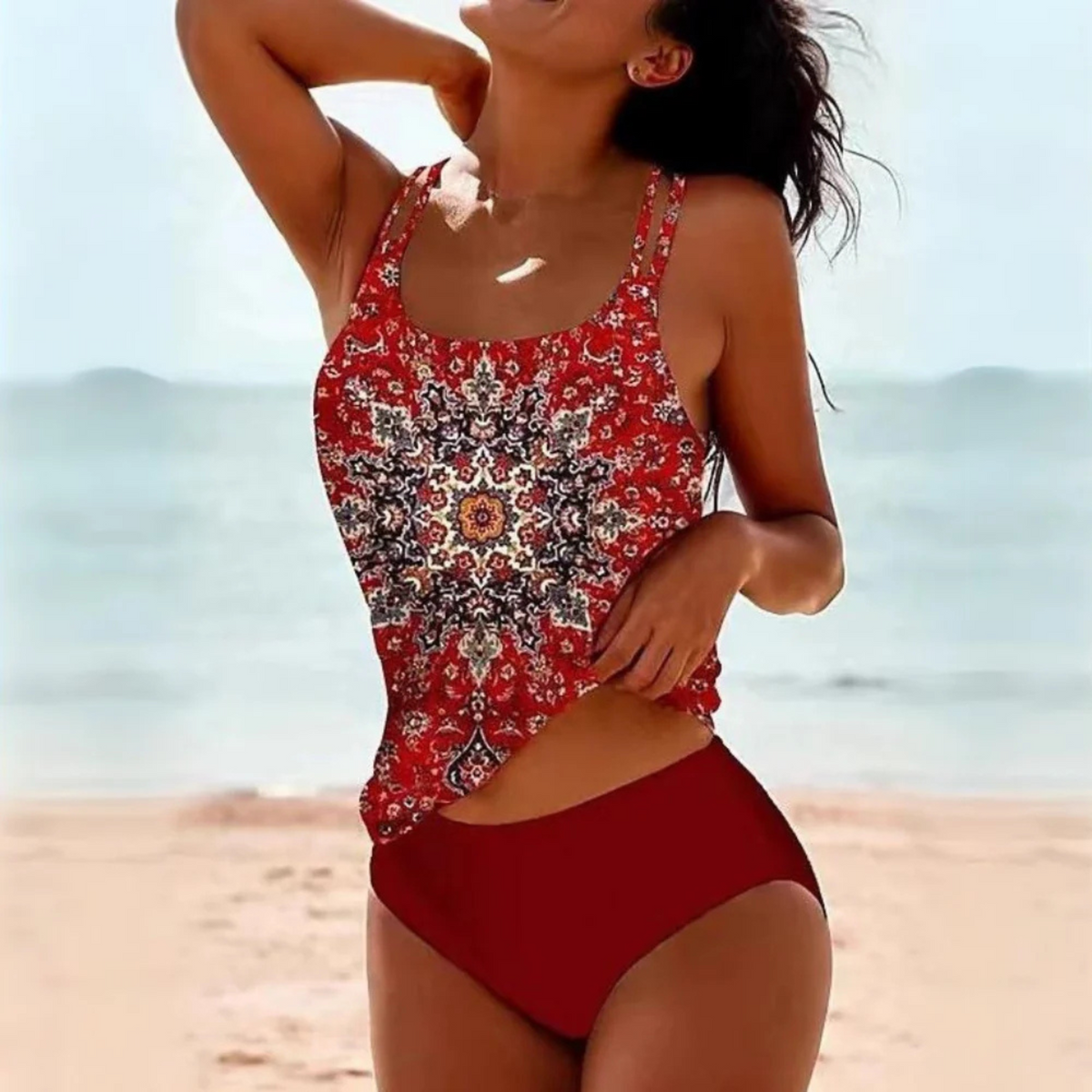 Women's Two-Piece Bikini Set – High Waist Quick-Drying