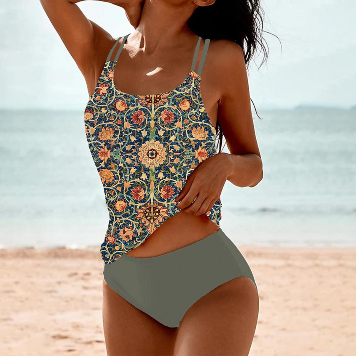 Women's Two-Piece Bikini Set – High Waist Quick-Drying