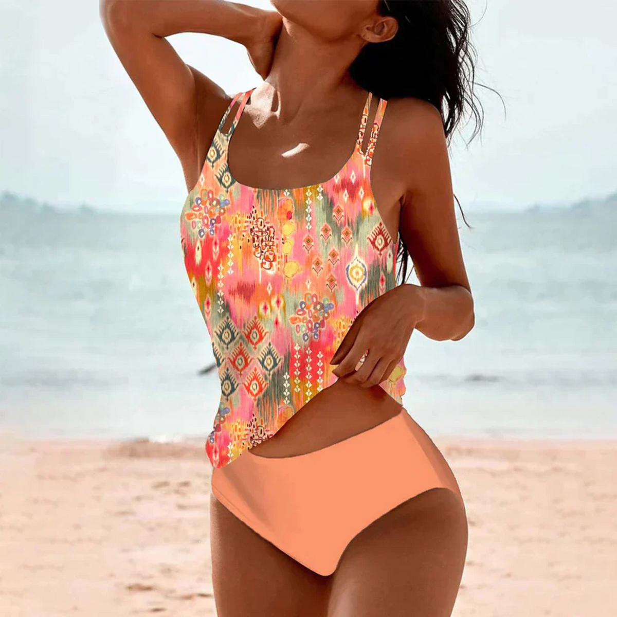 Women's Two-Piece Bikini Set – High Waist Quick-Drying