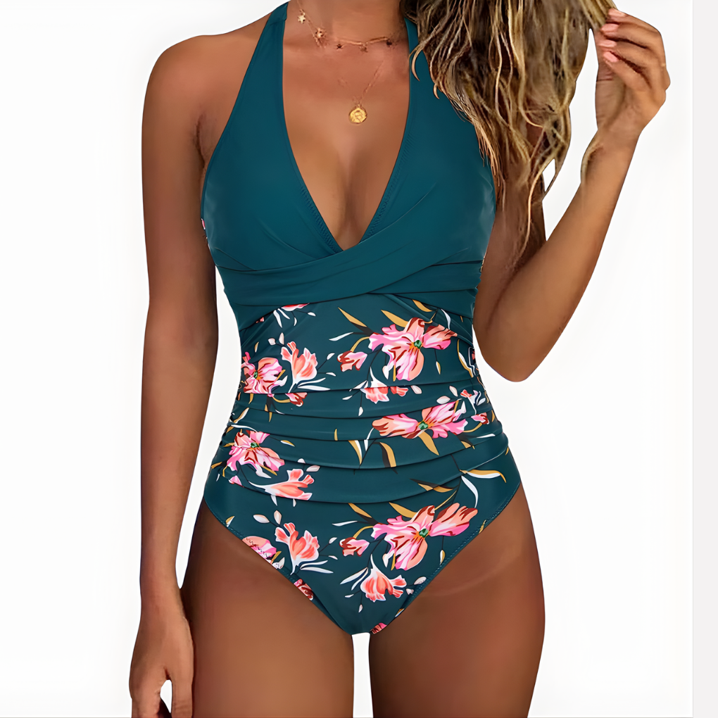 Women's One-Piece Swimsuit – Sculpting Halter Neck