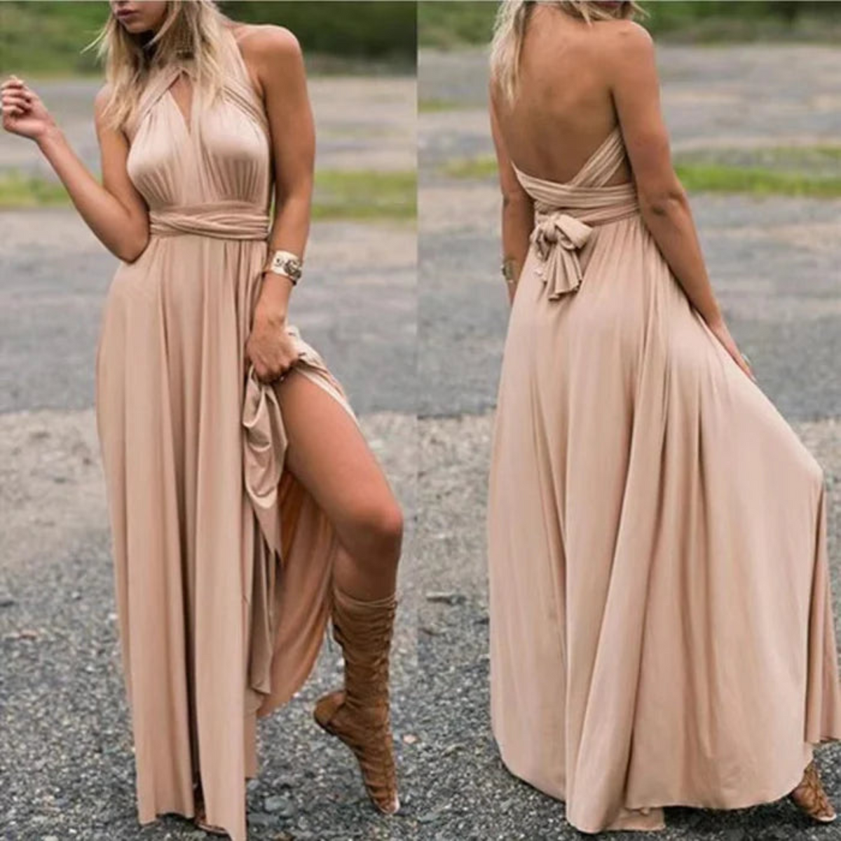 Women's Infinity Convertible Maxi Dress – Fluid Multiway Fit