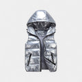 Men's Sleeveless Hooded Shiny Cotton Vest – Elegant Down Jacket