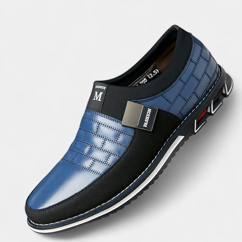 Men's ergonomic leather shoes – laceless comfort
