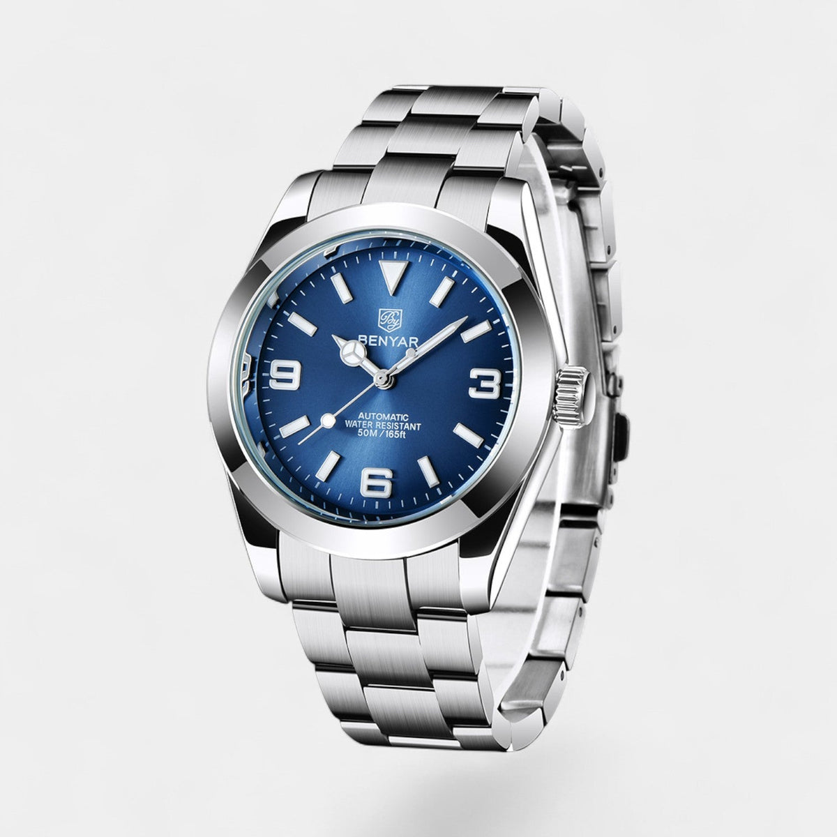 Men's Stainless Steel Analog Watch – Luminous Hands