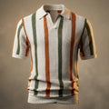 Men’s Textured Knit Polo Shirt – Relaxed Short-Sleeve Fit