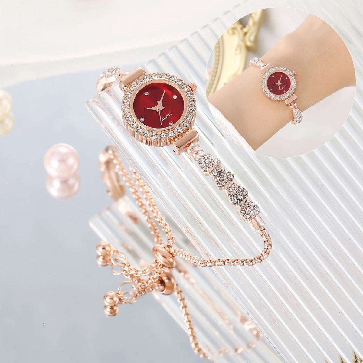 Calder Mayne | Women's Quartz Bracelet Watch with Adjustable Chain