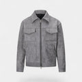 Men's suede windbreaker jacket – retro casual luxury