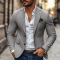 Men's Lightweight Casual Blazer – Tailored Fit, Double-Breasted