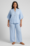 Women's Two-Piece Set in Linen Cotton – Casual Balloon Pants