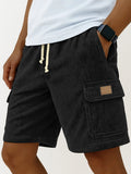 Men's Short Cargo in Corduroy – Elastic Waist with Drawstring