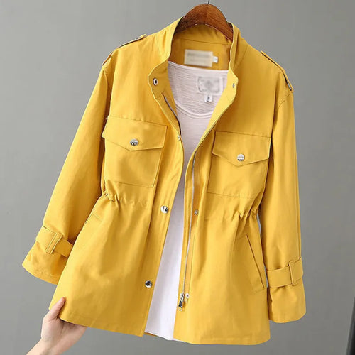 Women's Trench Coat with a Modern Silhouette - Defined waist and urban elegance