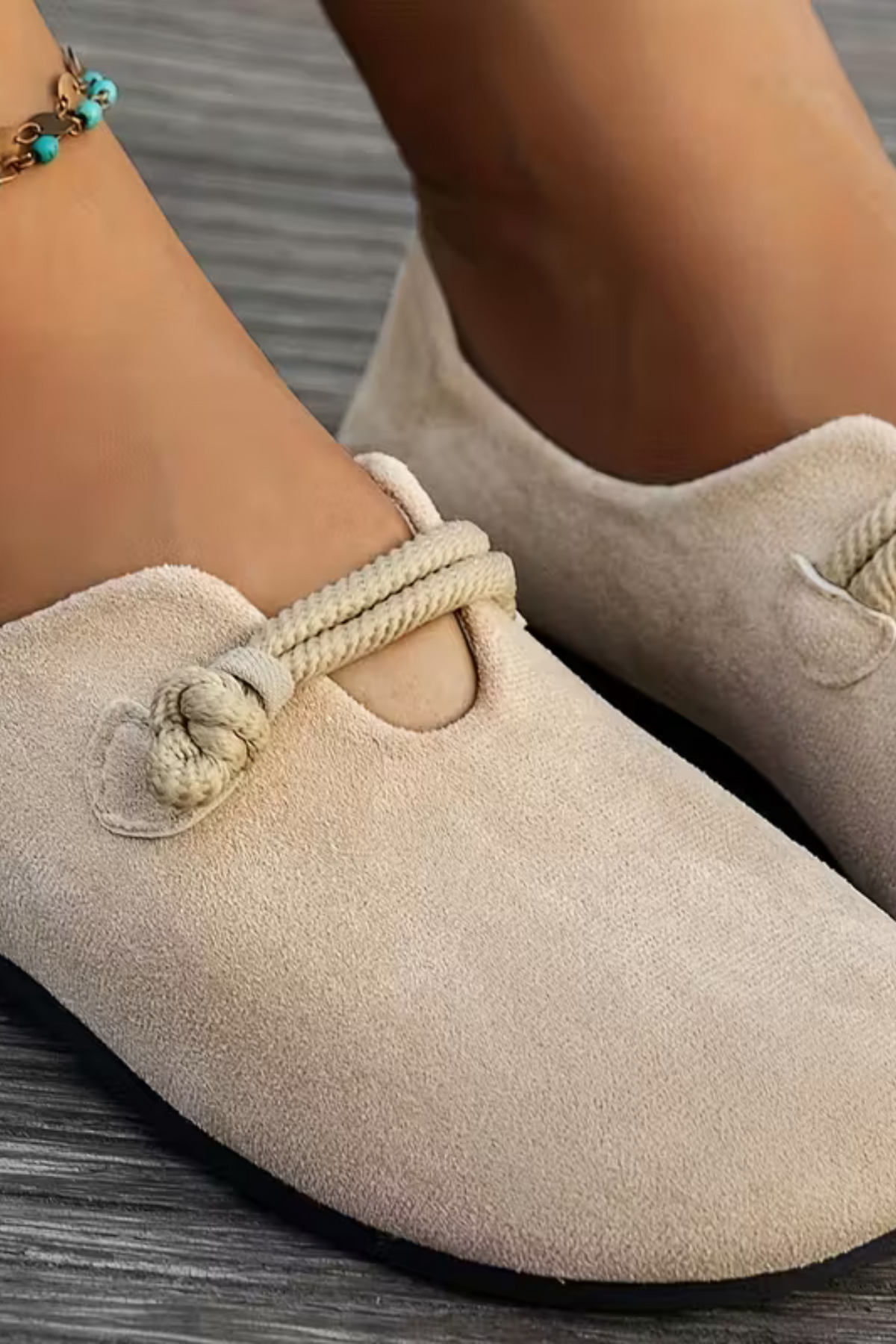 Women's slip-on suede loafers – soft flat sole low-cut fit