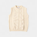 Men’s cable-knit jumper – refined quarter-button fit