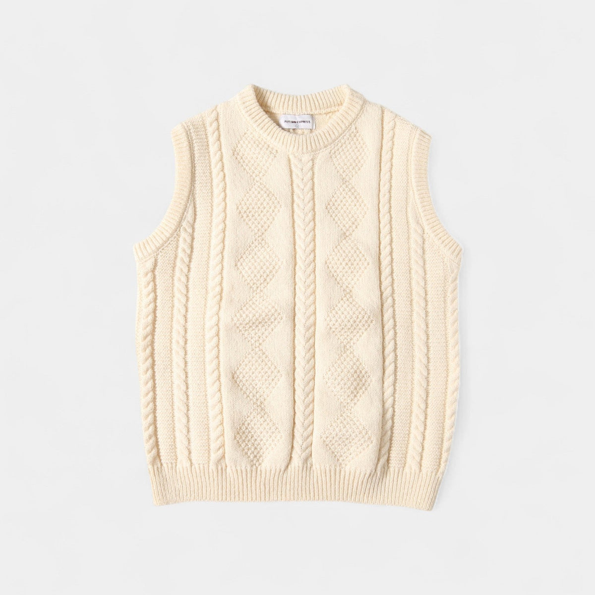 Men’s cable-knit jumper – refined quarter-button fit
