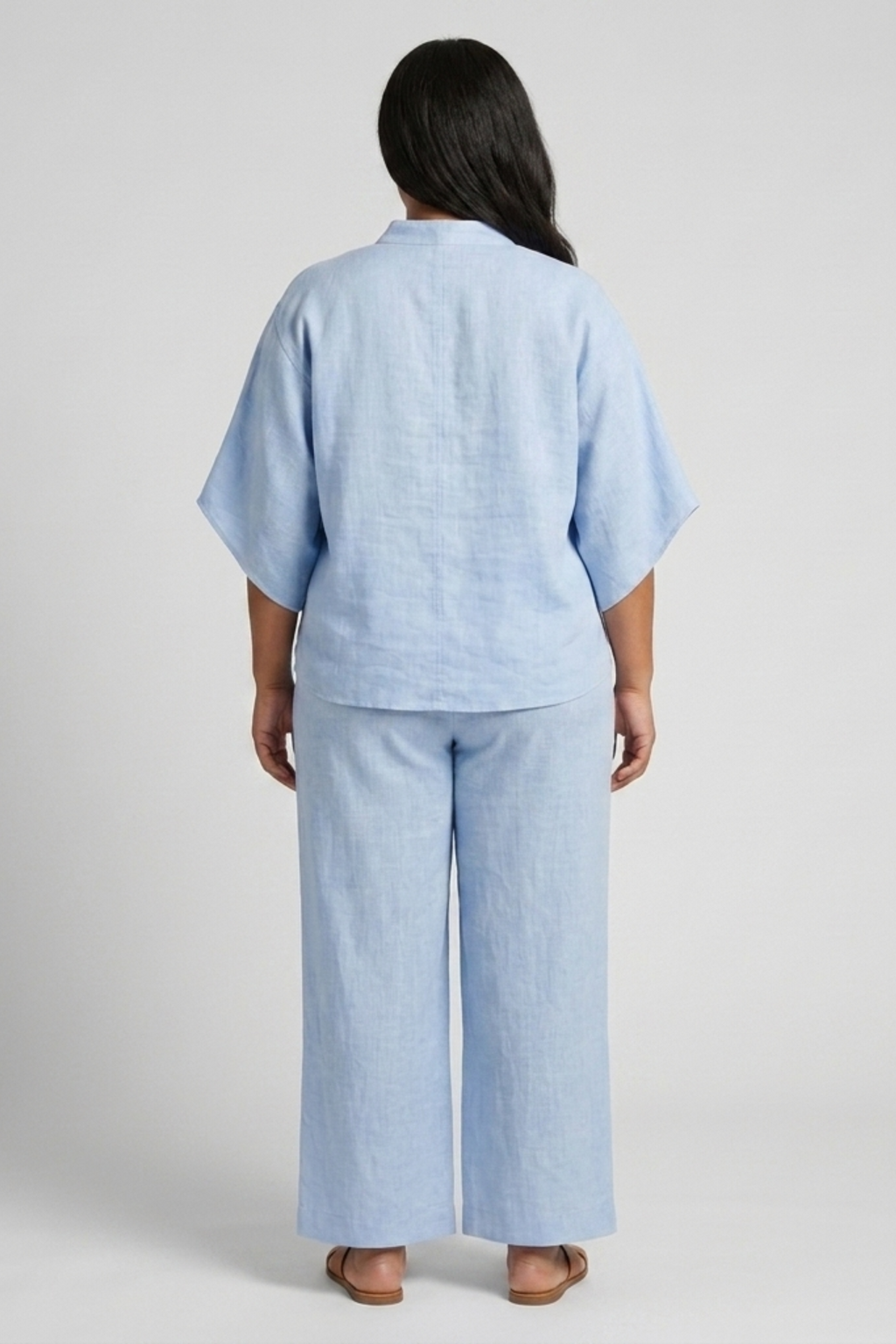 Women's Two-Piece Set in Linen Cotton – Casual Balloon Pants