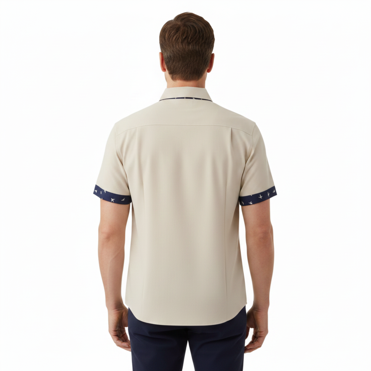 Men's Short Sleeve Shirt – Contrasting Printed Details