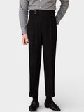 Men’s High-Waisted Suit Trousers with Straight Leg – Tailored Fit | Structured Fabric