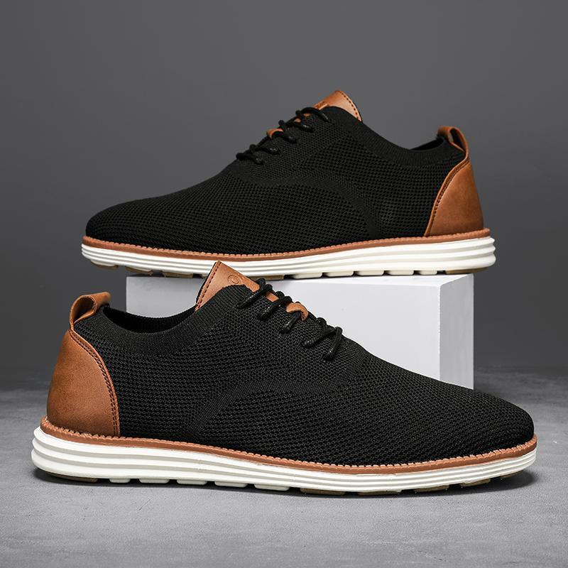Men's casual mesh lace-up trainers – Low-cut fit