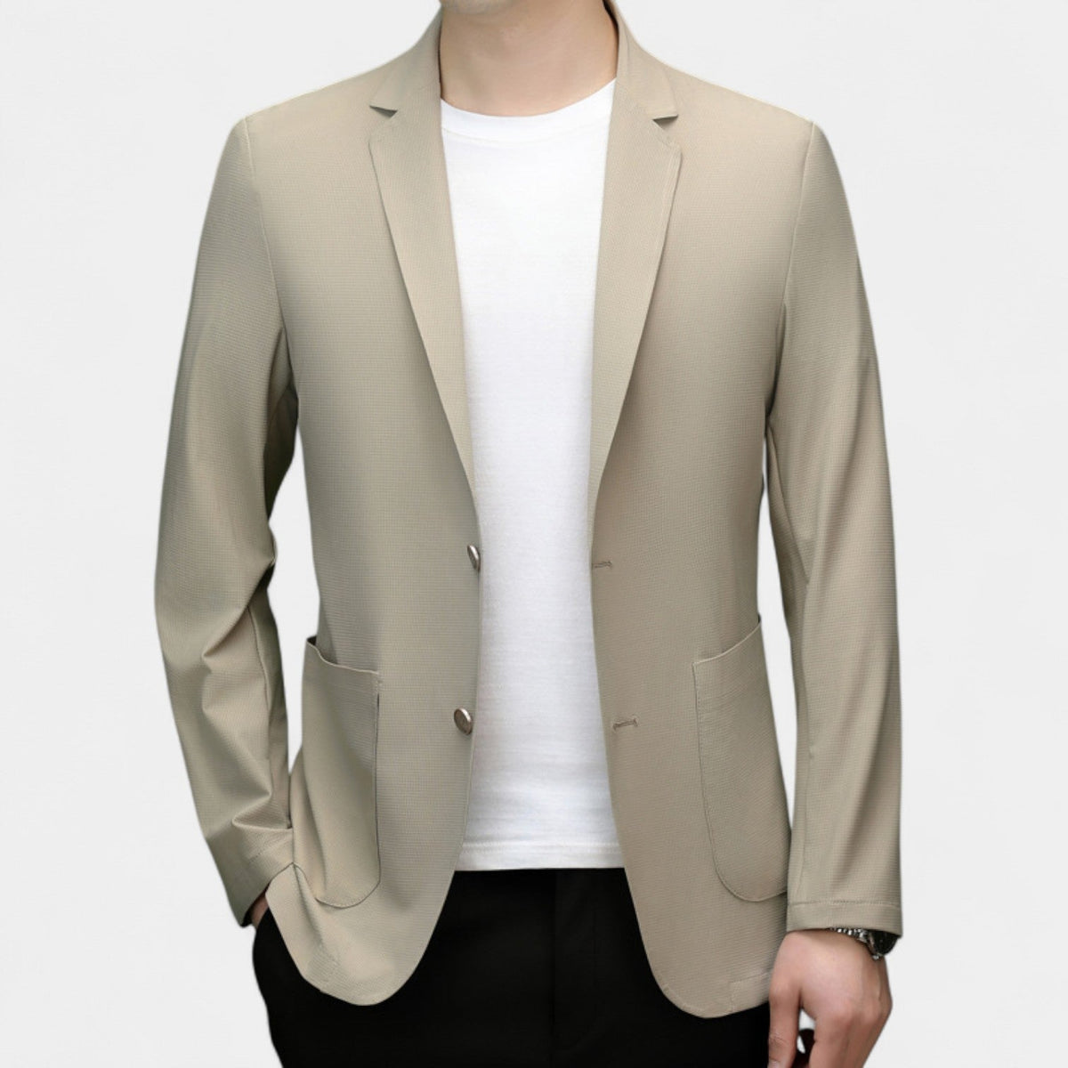 Men's Iced Silk Blazer – Lightweight Tailored Fit