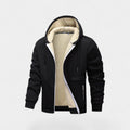 Men’s sherpa fleece zipped hooded cardigan – relaxed fit