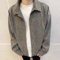 Men's Zip-Up Jacket Casual Fit – Dropped Shoulders Minimalist Style