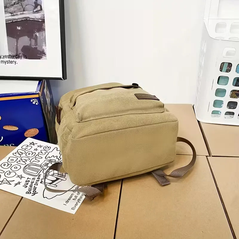 Men's Canvas Backpack – Front Pocket and Adjustable Straps