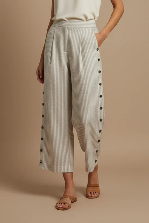 Women's Straight-Leg Printed Trousers – Digital Cartoon Print