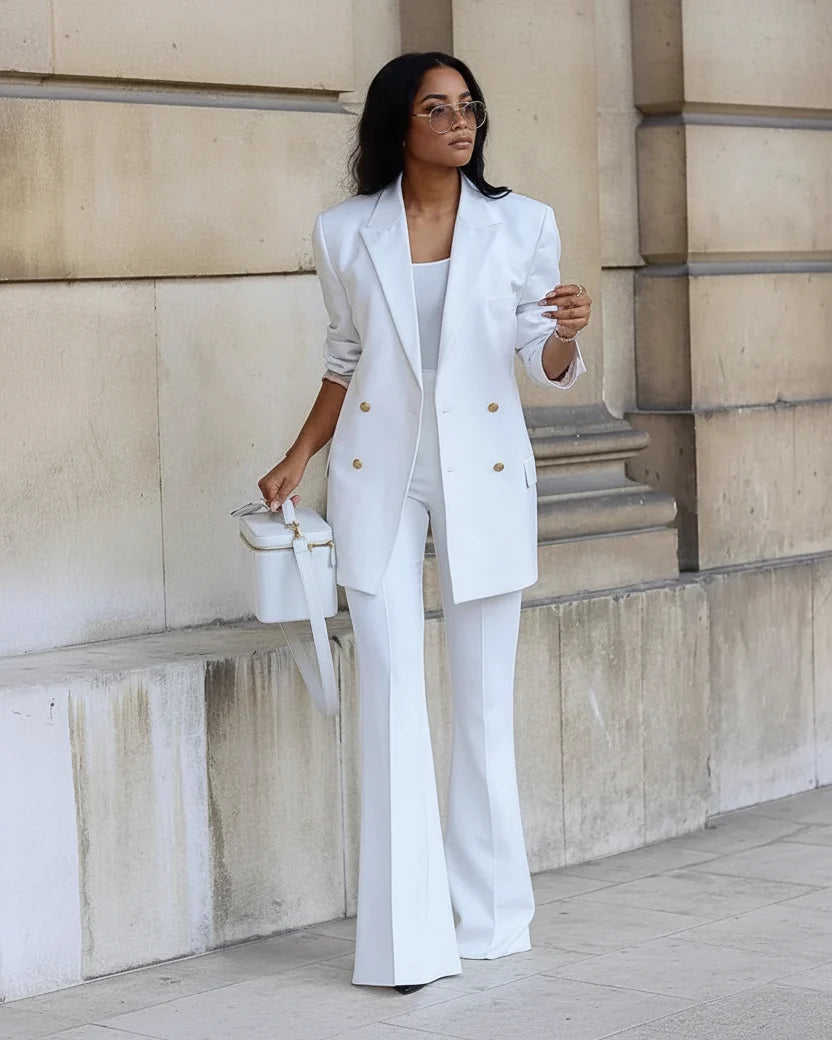 Women's Wide-Leg Pantsuit Set – Casual Chic Co-ord
