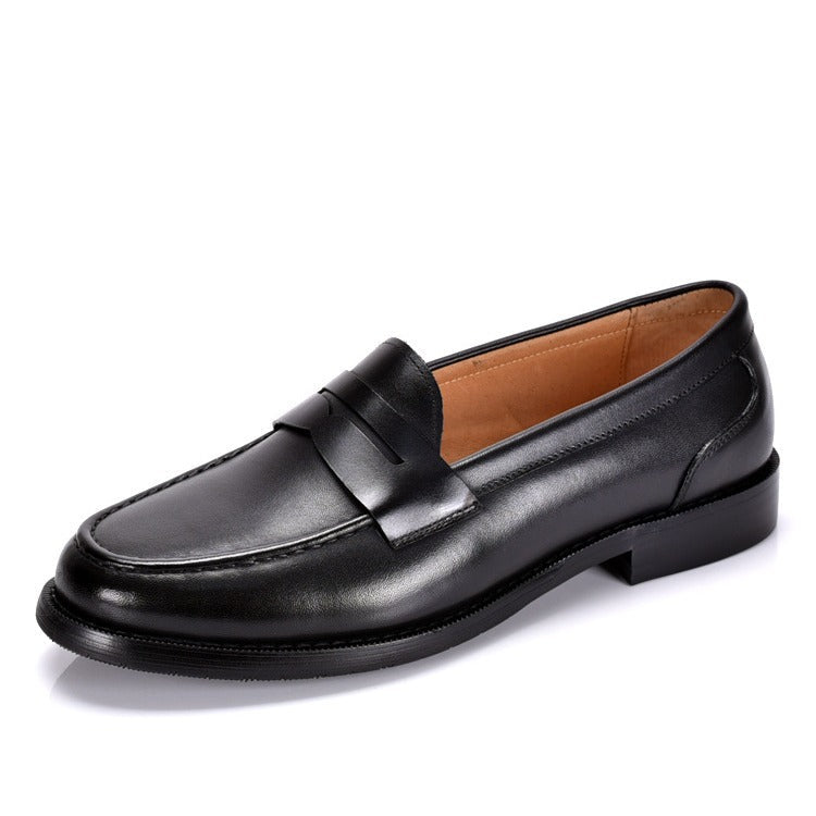 Men's Leather Moccasins – Smooth Upper, Penny Strap & Moc-Toe Stitching