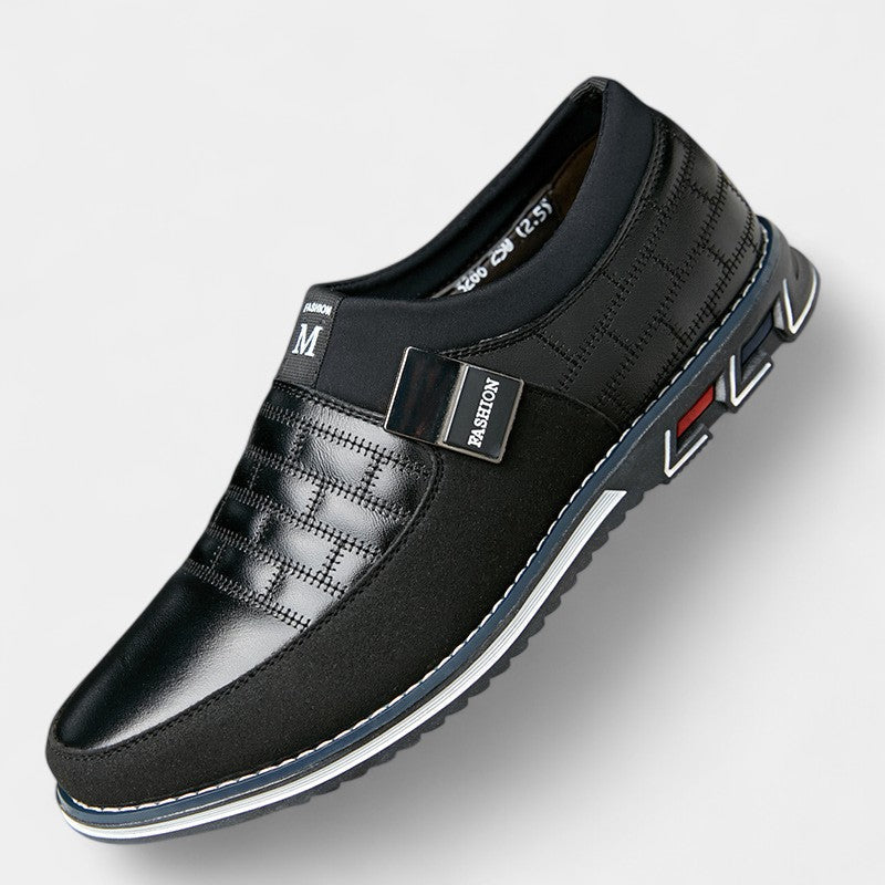Men's ergonomic leather shoes – laceless comfort