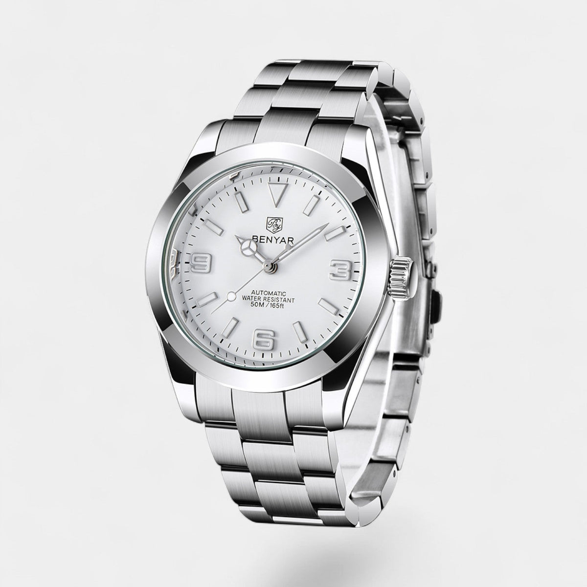 Men's Stainless Steel Analog Watch – Luminous Hands