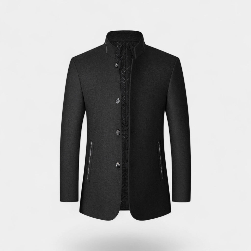 Riche | Men's Wool Coat with Stand-Up Collar