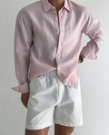 Men's Lightweight Button-Up Shirt – Long Sleeves, Relaxed Fit