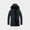Men’s cotton hooded parka – washed lapel jacket