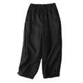 Women's relaxed cotton trousers – wide-leg elasticated waist