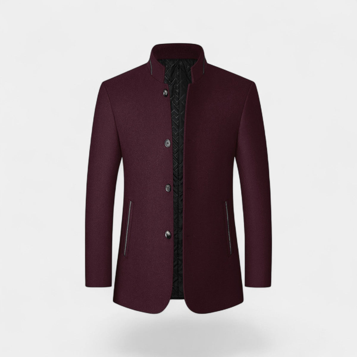 Riche | Men's Wool Coat with Stand-Up Collar