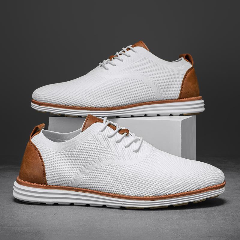 Men's casual mesh lace-up trainers – Low-cut fit