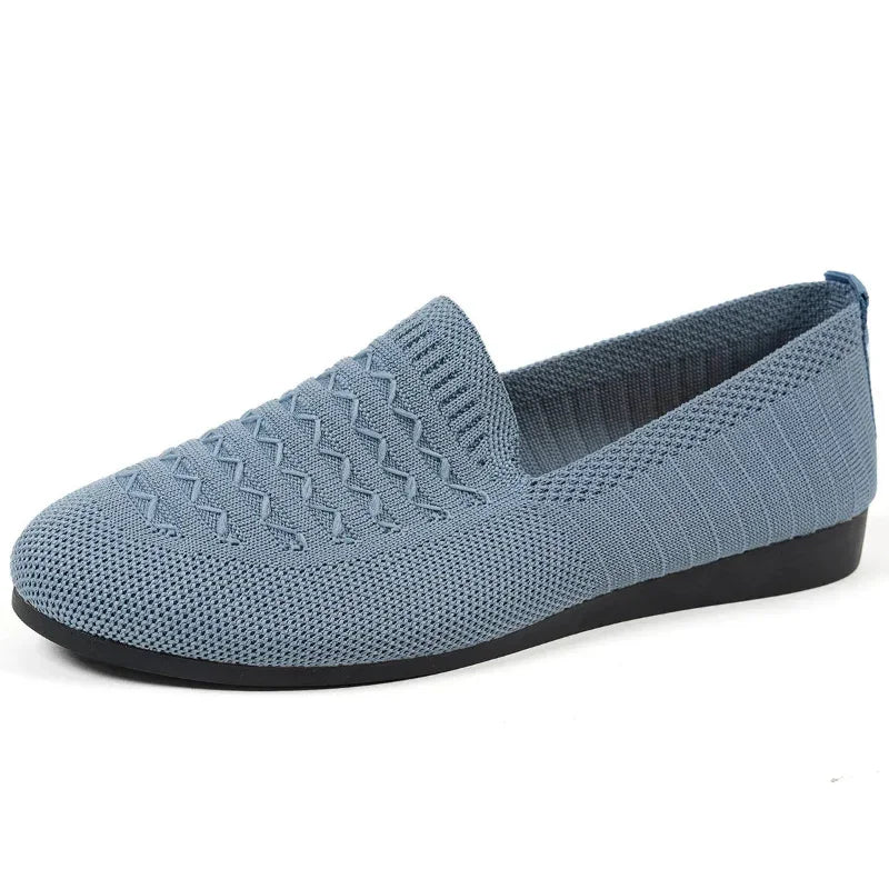 Women’s Orthopaedic Mesh Loafers – Easy Slip-On Round Toe Flat Sole