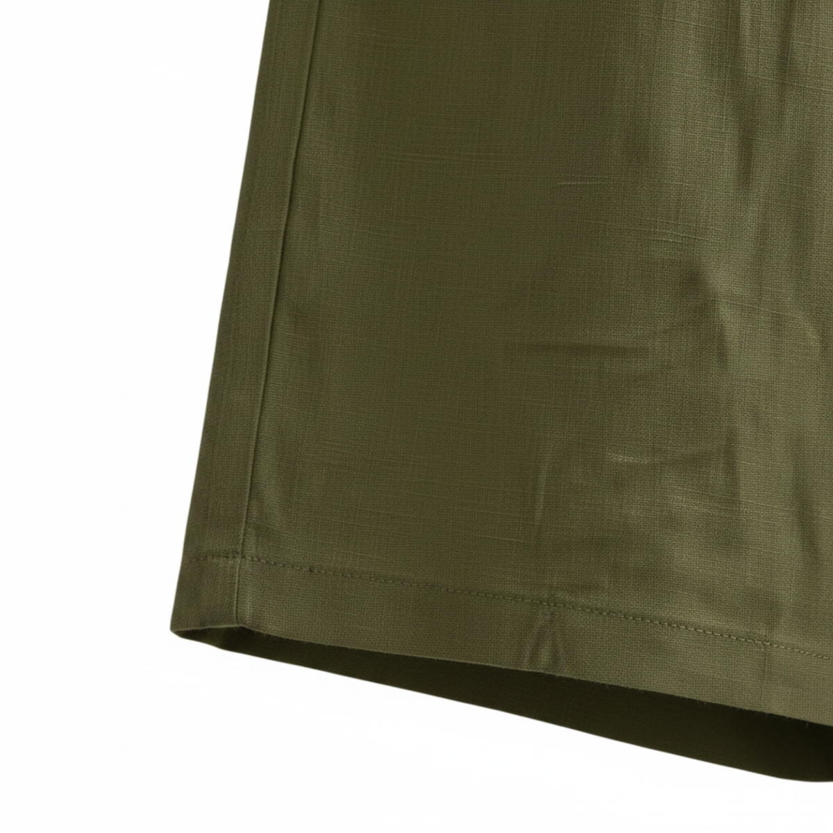 Short Women High Waist in Cotton-Linen Blend – Relaxed Fit