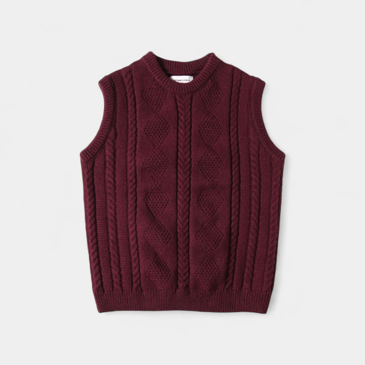 Men’s cable-knit jumper – refined quarter-button fit