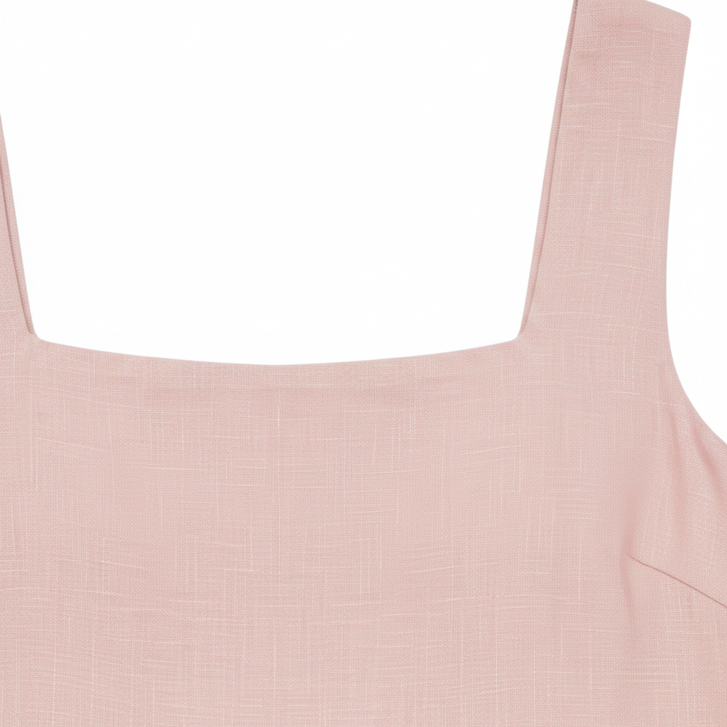 Women's Linen Set – Square Neck Tank Top and Matching Shorts