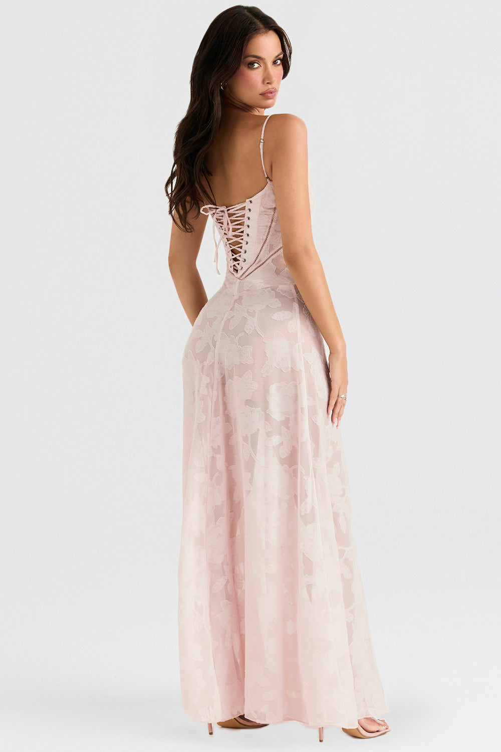Women's strappy maxi dress – Fitted cut with flared hem