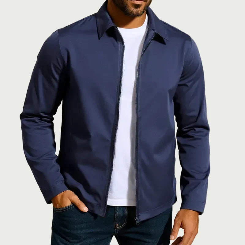 Men's Zip-Up Raglan Sleeve Cardigan Jacket – Relaxed Fit